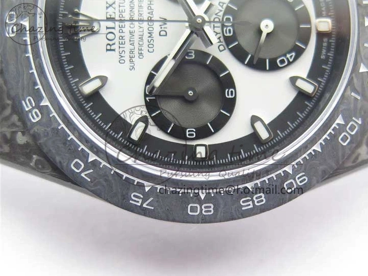 MiroTime 0320 WrinkleFree Daytona DIW Carbon Noob 1:1 Best Edition White Black Dial on Nylon Strap SA 2614